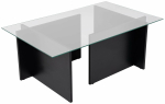Kohvilaud Nordure Vetrino, l&auml;bipaistev v./must v., 65 cm x 105 cm x 40 cm