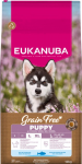 Kuiv koeratoit Eukanuba Grain Free Puppy Large, kalaliha, 12 kg