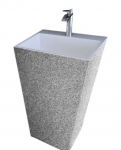 Vannitoa kraanikauss Besco Vera O Glam, mineraalvalu mineral durabe, 50 cm x 40 cm x 85 cm, h&otilde;be v.