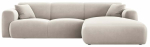 Nurgadiivan Cosmopolitan Design Nolio Velvet Casino Pearl, helebeež, parem, 170 x 260 cm x 72 cm