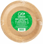 &Uuml;hekordne taldrik Go Green Kraft, &Oslash; 18 cm, 20 tk