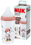 Lutipudel Nuk Perfect Match Minnie Mouse, 260 ml, 3 kuud, l&auml;bipaistev v./mitmev&auml;rviline