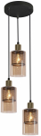 Valgusti lagi Candellux Lighting Cabi 33-51448, E14, 3 x 40 W, merevaigu-kollane v. / must v.