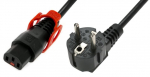 Juhe Assmann IEC C13, Schuko, 2 m, must v.