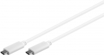 Juhe Goobay USB Type C To USB Type C USB Type-C male, USB Type-C male, 1 m, valge v.