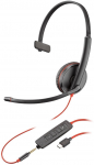 Juhtmega k&otilde;rvaklapid Plantronics Blackwire C3215 USB-C, must