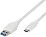 Juhe Vivanco 45273 USB Type-C male, USB male, 1 m, valge v.