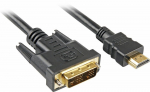 Juhe Sharkoon HDMI To DVI-D HDMI, DVI-D male, 3 m, must v.