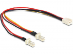 V&otilde;rgukaabel Delock Fan Power Splitter 3 Pin Molex Male, 3 Pin Molex Female, 0.22 m, mitmev&auml;rviline