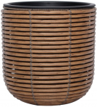 Lillepott Home4you Wicker 38089, plastik/metall, pruun