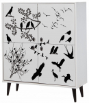 Kapp Kalune Design Manyas, valge v./must v., 95 cm x 36 cm x 111 cm