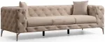 Diivan Hanah Home Como 569HLN1126, hele pruun v., 237 x 90 cm x 73 cm