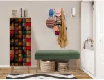 Esiku m&ouml;&ouml;blikomplekt Kalune Design Filinta 723 - 1070, sise, eriv&auml;rviline/sonoma tamm v./roheline v.