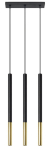 Valgusti rippuv Sollux Mozaica 3L SL.0892, G9, 3 x 12 W, kuldne v./must v. / kuldne v.