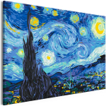 Maalimine numbrite j&auml;rgi Artgeist Van Gogh's Starry Night MA_0486, mitmev&auml;rviline, 60 x 40 cm