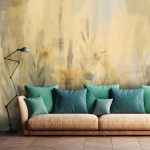 Fototapeet Artgeist A Touch Of Summer - Floral Motif With A Meadow Full Of Yellow Flowers And Grasses, 70 cm x 100 cm