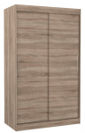 Riidekapp ADRK Collin 120, pruun v./pruunikas v., 58 cm x 120 cm x 200 cm