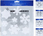 Kleebis Snowflakes, j&otilde;ulud, 9 cm, 9 cm, 9 tk valge v.