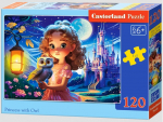Pusle Castorland Princess with Owl 120 el. B-13593-1, 32 cm x 23 cm, 120 tk