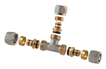 Demonteeritav ja pingutatav kolmik TDM Brass 1445, 90 &deg;, 20mm x 20mm x 18mm, messing