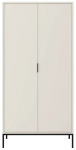 Riidekapp Kocot Kids Austin SZAU_BI_CZ, valge v./must v., 100 cm x 55 cm x 205.4 cm