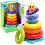 Interaktiivne p&uuml;ramiid, part Hola Little Rainbow, 22 cm, mitmev&auml;rviline, 6 tk