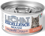 Kassi m&auml;rgtoit Monge Lechat Excelence Mousse Kitten Salmon & Chicken, kanaliha/l&otilde;he, 0.085 kg