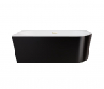 Vann, teisaldatav Besco Zoya, 150 cm x 75 cm x 58 cm, nurga-, kuldne/valge