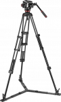 Kolmjalg statiiv Manfrotto 504X tripod + Manfrotto Pro Video Twin Alu head, alumiinium
