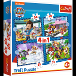 Pusle 4in1 Trefl Paw Patrol 4in1, 20.5 cm x 28.5 cm, 207 tk, mitmev&auml;rviline
