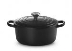 Malmpott Le Creuset Signature, 22 cm, 3.3 l, must v.