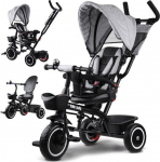 Kolmerattaline jalgratas Tiny Bike Rotatable SP0650SZA, must v./hall v.