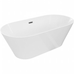 Vann seinaga, teisaldatav Mexen Luna Slim, 170 cm x 75 cm x 58 cm, ovaalne, valge/hall