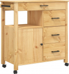 Ratastega riiul Monza, m&auml;nd v., 84 cm x 40 cm x 90 cm