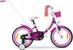 Lisaratastega laste jalgratas, laste Tabou Miss CS, valge v./violetne v., 18"