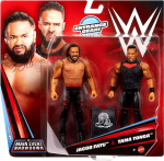 Kujukeste komplekt Mattel WWE Main Event Showdown Jacob Fatu & Tama Tonga JHJ56, 15 cm, 2 tk, must v./punane v.