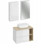 Vannitoa m&ouml;&ouml;bli komplekt Cersanit Moduo B690, pruun v./valge v., 44.7 cm x 59.5 cm x 57 cm