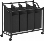 Pesukorv Leobert LSF005, 140 l, must v., 38.5 cm x 87.5 cm