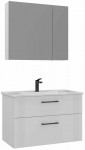 Vannitoa m&ouml;&ouml;bli komplekt Kalune Design Bari, valge matt v., 45 cm x 85 cm x 55 cm