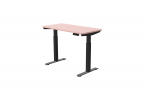 Arvutilaud reguleeritava k&otilde;rgusega Desktronic HomeOne, 140 cm x 70 cm, 119 cm, must v./roosa v.
