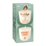 K&uuml;&uuml;nal, l&otilde;hna Bolsius Clean Light Refill Bergamot & Neroli, 24 h, 2 tk, valge v.