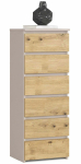 Kummut Akord CL6 PK, ka&scaron;miir v./artisan oak v., 109 cm x 40 cm x 35 cm