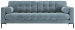 Diivan Cosmopolitan Design Bali Velvet Bluvel 06, must v./helesinine v., 96 x 217 cm x 75 cm