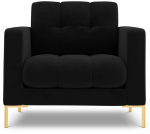 Tugitool Cosmopolitan Design Velvet Bali, kuld v./must v., 96 cm x 87 cm x 75 cm