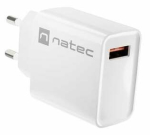 Telefoni laadija Natec Ribera NUC-2057, USB Type A, valge v., 18 W