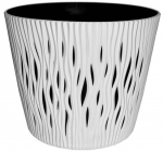 Lillepott Prosperplast Sandy Round, plastik, &Oslash; 22 cm, valge v.