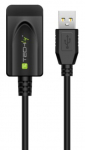 Pikendusjuhe Techly IUSB-REP20TY USB male, USB female, 5 m, must v.