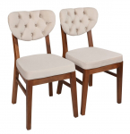 Toolide komplekt Kalune Design Elma 701 974NMB1197, matt, p&auml;hklipuu v./beež v., 43.5 cm x 41.5 cm x 86 cm, 2 tk