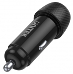 Auto laadija Unitek P1400A, USB/USB-C, must v., 38 W