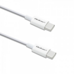 Kaabel Qoltec 52359 USB Type-C, USB Type C, 1 m, valge v.
